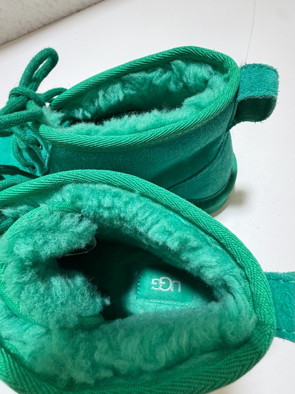 UGG Neumel Parakeet Green Suede Chukka Boots Women’s Size 7 - Picture 11 of 15